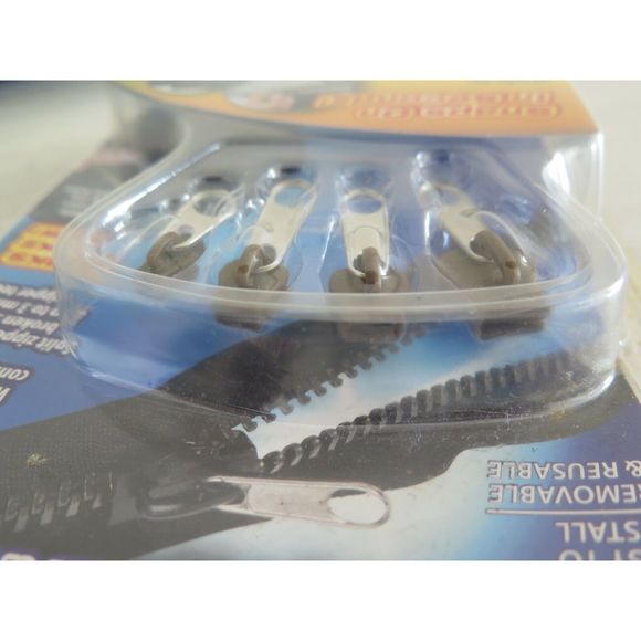 As Seen on TV, Fix A Zipper, 4 Pack, Brown, Replaces Zipper Sizes 3, 5, 8C, & 10 - Picture 3 of 3